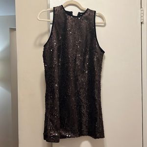 Zara brown sequin mini